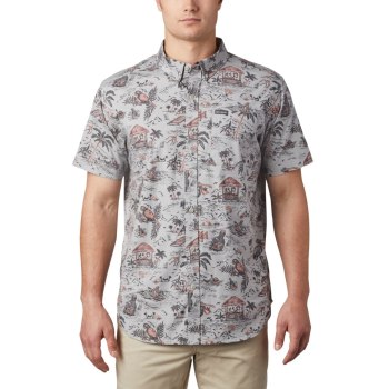 Columbia Overhemd Heren, Rapid Rivers Printed Short Sleeve Grijs, 62IWYPKFX